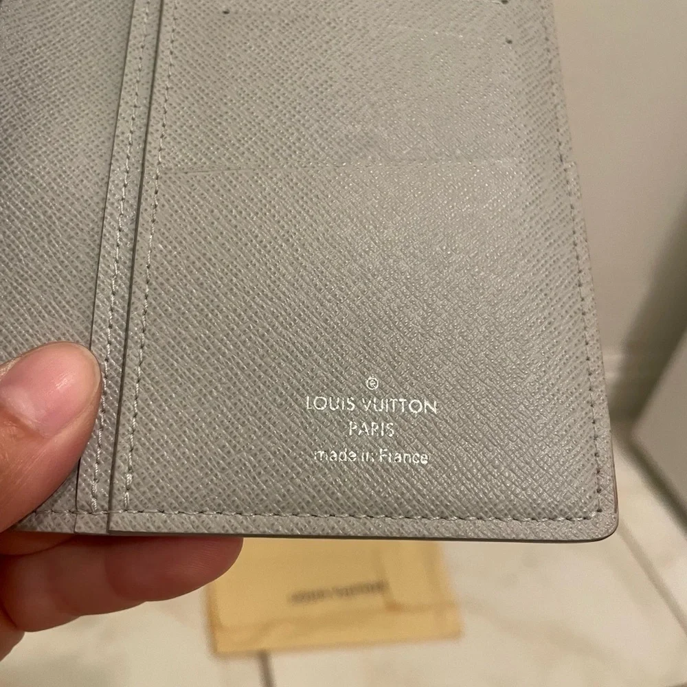 Louis Vuitton Monogram Stickers Brazza Wallet in White Organizer Wallet​​​